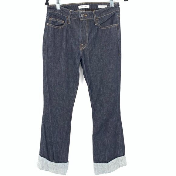Frame Le Crop Mini Boot Dark Wash Jeans - Picture 1 of 7